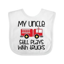 Inktastic Uncle Firefighter for Nephew Boys or Girls Baby Bib
