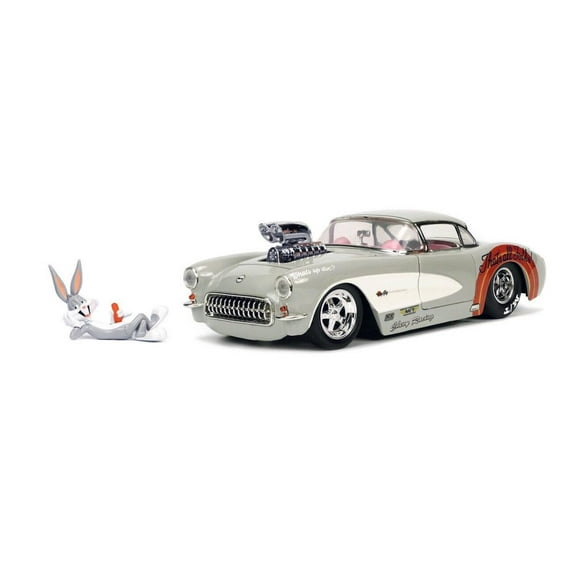 1957 Chevy Corvette w/ Bugs Bunny Figure, Looney Tunes - Jada Toys 32390 - 1/24 scale Diecast Car