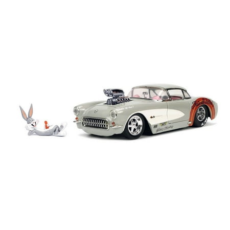 1957 Chevy Corvette w/ Bugs Bunny Figure Looney Tunes – Jada Toys 32390 – 1/24 scale Diecast Car