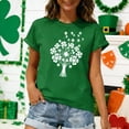 thumbnail image 5 of LEKWK Womens St Patricks Day Shirt Heart Clover Sketch Graphic Tees Short Sleeve Summer Tops Round Neck Scalloped Edge Print Holiday Wear, 5 of 7