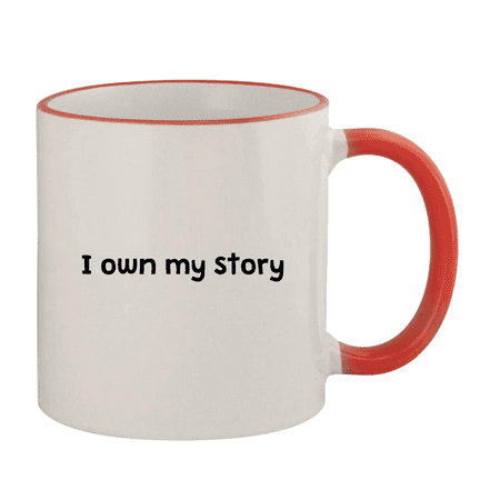 

I Own My Story - 11oz Colored Handle and Rim Coffee Mug Red