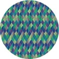 thumbnail image 1 of Ahgly Tapis Rond Lavable en Machine Intérieur Transitionnel Vert Menthe, 4 Pieds Rond, 1 of 7