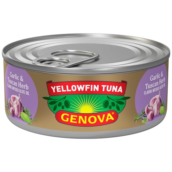 Genova Premium Yellowfin Tuna in Garlic and Tuscan Herb Infused Olive Oil 5 oz