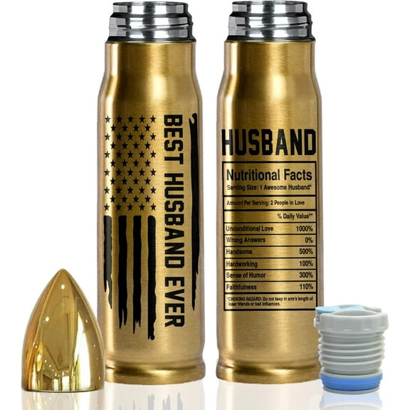 Best Husband Ever 17oz Stainless Steel Bullet Tumbler - Gifts for Him, Husband Gifts from Wife - Gifts for Husband for Anniversary, Husband Birthday Gift, Husband Christmas Gifts