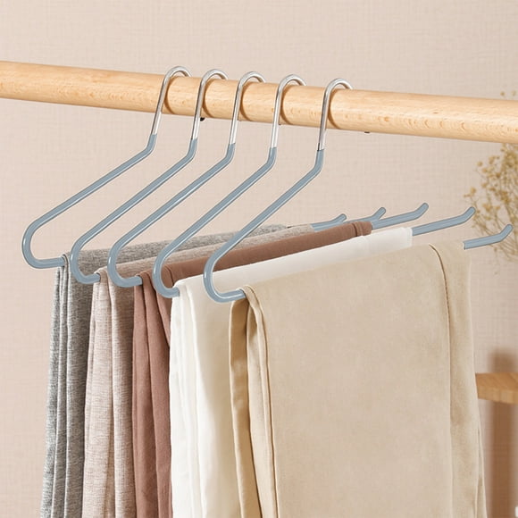 Pantalones en forma de Z Percha Plancha Antideslizante Perchero de alta resistencia | Organizador de armario que ahorra espacio | Diseño abierto de un solo lado | Esquinas curvas | Múltiples colores
