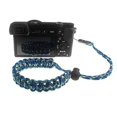 thumbnail image 1 of FoRapid Quick Release Braided 550 Paracord Adjustable Wrist Strap Compatible with Fujifilm Instax Mini 90/70/8/25/WIDE 300 Mirrorless Compact System DSLR Camera Rangefinder Binocular-GRN/Blue/WT, 1 of 2