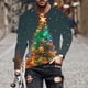 thumbnail image 1 of Blusas y camisas de manga larga con cuello redondo para hombre, moda navideña, informal, estampado, cuello redondo, manga larga, blusa estampada para hombre, blusa de poliéster, 1 of 5