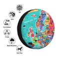 thumbnail image 4 of Goofa Cartoon Map Of Europe Pattern Universal Tire Cover for Jeep, SUV, Truck, and Trailer – Waterproof, UV-Resistant,Easy to Install, Fits 14"-17" Tires-14 inch, 4 of 6