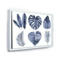 thumbnail image 3 of Designart 'Blue Watercolour Tropical Leaves I' Farmhouse Framed Canvas Wall Art Print, 3 of 5