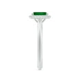 thumbnail image 3 of ANGARA Lab Grown Cushion Rectangular Emerald Halo Engagement Ring for Women in 14K White Gold (Size-7x5mm) | May Birthstone, Birthday, Anniversary, Jewelry Gift for Women | Lab-Grown Emerald Ring, 3 of 8