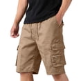 thumbnail image 2 of HAJWOH Cargo Shorts for Men Durable Drawstring Knee Length Shorts Outdoor Hiking Carpenter Short with Pockets, 2 of 4