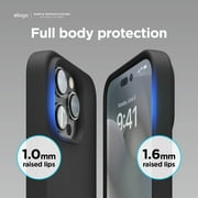 iPhone 14 Pro, Liquid Silicone Case, Full Body Protective Cover, Shockproof, Slim Phone Case, Anti-Scratch, 6.1 inch (Black)