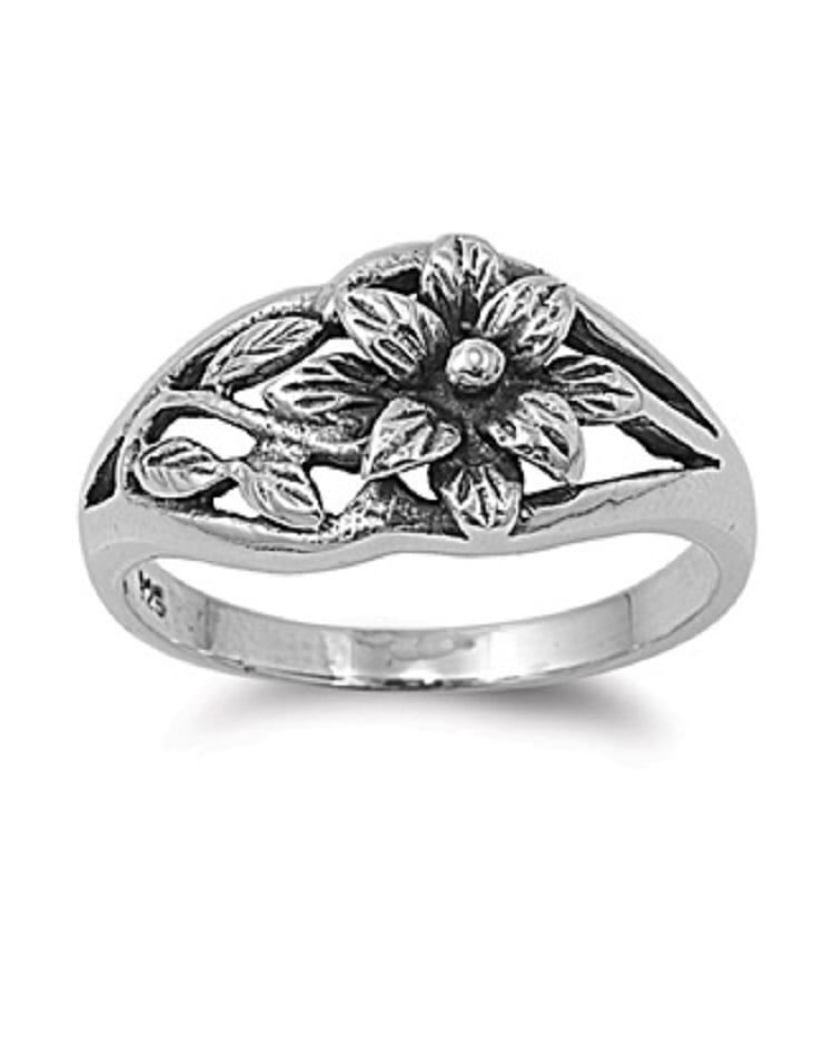 925 Sterling Silver Daisy Innovation Flower Ring Size 8 - Walmart.com