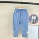 thumbnail image 2 of Odeerbi 1-6 Años Niña Primavera Verano Pantalón Vaquero Con Lazo Pantalón Vaquero Con Lazo Pantalón Vaquero Vaquero Suelto de Exterior Pantalón Vaquero Tobillero, 2 of 3