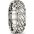 thumbnail image 4 of Titanium Brushed And Polished 7mm Grooved Band (Size 9) Made In China tb452-9, 4 of 5