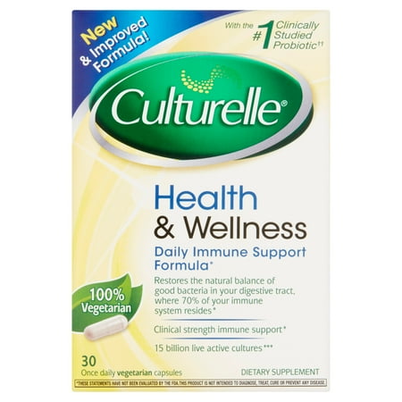 Culturelle Santé et bien-être quotidien Soutien immunitaire diététique végétariens Capsules de supplément, 30 count