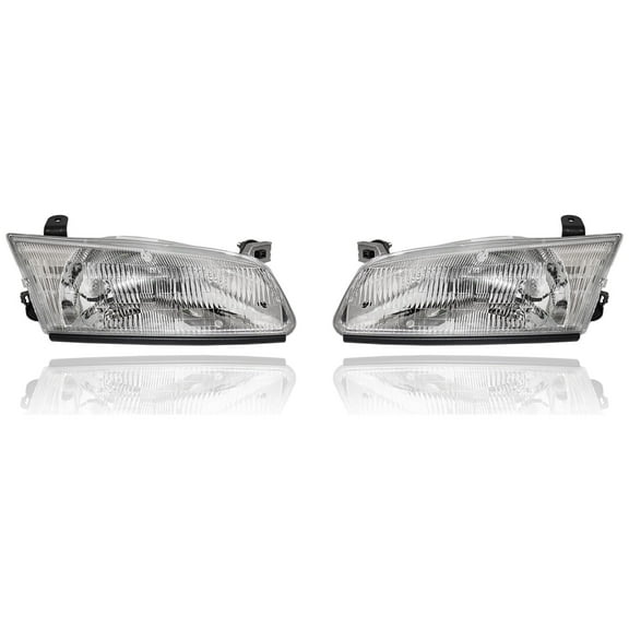 Headlight Assembly - Cooling Direct Fit/For 97-99 Toyota Camry - Pair Both Left Driver & Right Passenger Set