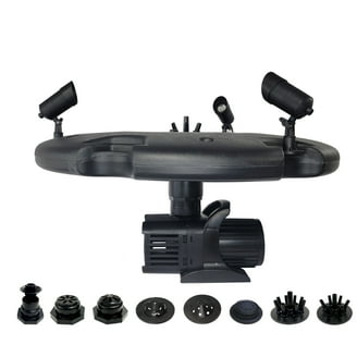 LED Pond Fountain Aerator With 4 RGB Lights - 1HP 750W, 15000 GPH, Stainless Steel Floating Fountain Pump