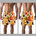 thumbnail image 3 of luoweisi Men's Beach Shorts Quick Dry Swim Trunks with Mesh Lining Thanksgiving Leaves L, 3 of 5