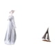 thumbnail image 5 of Estatua De Porcelana De Una Dama Con Un Velero. Figura Moderna De Una Chica Nórdica Con Un Velero Decorativo Para Estantería, Escritorio Y Sala De Estar., 5 of 8