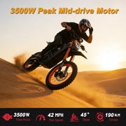 X-Pro 3500W Electric Dirt Bike for Adults E-Hawk Off-Road Pit Bike, 42 MPH Max Speed, Up to 48 Mile Range, Powerful Motor with 14/12 Tires!