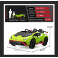 thumbnail image 3 of Jaxpety 12V Kids Ride on Drift Car Lamborghini STO Licensed W/Remote Control Music, up to 8mph, 3 of 14