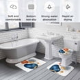 thumbnail image 6 of Abstract Geometric Bathroom Rugs Set Blue Red Orange Modern Minimalist Non Slip Absorbent Soft Bath Mats 3 Piece Set with Bathroom Rug, U-Shaped Floor Mat, Toilet Seat Cover Large Size, 6 of 9