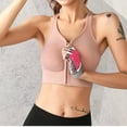 thumbnail image 4 of Byworldtasic Womens Bras Women's Zip Front Sports Bras Wireless Padded Racerback Medium Support Post-Surgery Bra Yoga Exercise Athletic Bras, 4 of 4