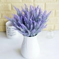 thumbnail image 2 of Artificial Lavender Flowers , Fake Lavender Potted Plant, Decoration for Home Office Garden Wedding Party Decor, 2 Bundles, 2 of 8