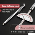 thumbnail image 4 of OFEFE 4-Pack Pencil Tire Pressure Gauge - 10-75 PSI, Professional Air Pressure Gauge for Car Tires, Heavy Duty Stainless Steel Tire Gauge with Deflator Valve, Pocket Clip (5" Screen), 4 of 8