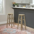 thumbnail image 5 of Linon McMullen 29" Indoor Wood Round Backless Bar Stool, Gray Wash, 5 of 7