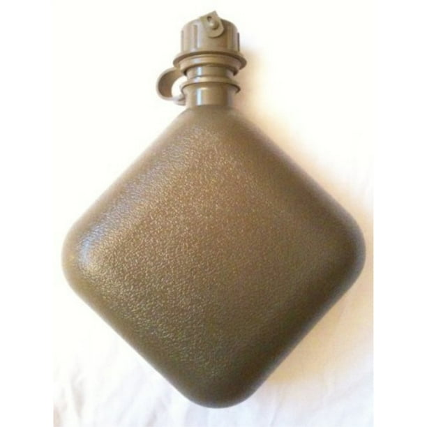 official us military collapsible 2 quart water canteen with m1 cap