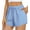 Light-Blue, variant on Fantaslook Womens Shorts High Waisted Athletic Shorts Casual Sweat Shorts Elastic Drawsting Running Shorts With Pockets