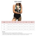thumbnail image 4 of Traje de baño de una pieza para mujer, cuello en V profundo, espalda descubierta, estampado de flores, empalme, traje de baño Halter negro XXL, 4 of 4