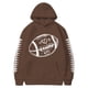 thumbnail image 3 of MHFRRA Sudadera con Capucha para Hombre, con Estampado de Fútbol, Informal, Holgada, Cómoda, de Manga Larga, Suave, para Uso Diario En Otoño E Invierno Marrón, 3 of 3