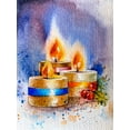 thumbnail image 2 of Rudraksi, Ashwini 12x14 Gold Ornate Wood Framed with Double Matting Museum Art Print Titled - Candles, 2 of 4