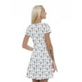 thumbnail image 2 of Women’s A Line Coffee Summer Dress, Retro Triangle Arrangement, Cross Wrap V Neck, 6 Sizes, by Ambesonne, 2 of 2