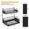 thumbnail image 5 of SPECILITE Bathroom Metal Under Sink Organizer, Kitchen Pull Out Counter Sliding Drawer Shelf, Black, 5 of 8