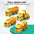 thumbnail image 5 of 4 Pack Pull Back Cars, Friction Powered Toy Vehicles Construction Set - Dump Truck Crane for Toddlers Boys Girls Gift, 5 of 7