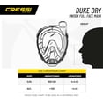 thumbnail image 6 of Cressi Duke Dry Full Face Mask - Clear/Black - S/M, 6 of 7