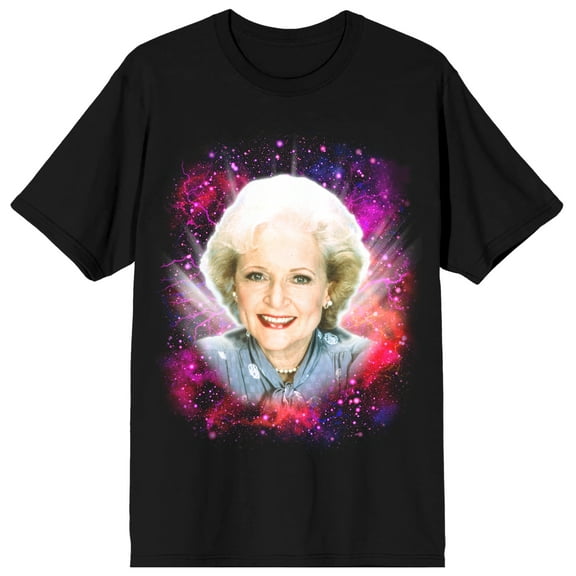 Golden Girls Space Galaxy Rose Mens Black Graphic Tee-3X-Large