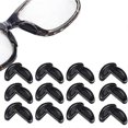 thumbnail image 1 of 12 Pairs Adhesive Glasses Nose Pads, Non-slip D-shape Silicone Glasses Nose Pads, Adhesive Nose Pads Glasses Nose Pad For Glasses, 15mm (black) (black, 1 of 5