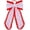 Baseball-Red, variant on 5.5in Long Tail White Baseball Ribbon Ponytail Holder Elastic Hair Tie with Red Layer Ruffle for Cheerleader Girls Baseball Moms Team Players Fans Day Accessory