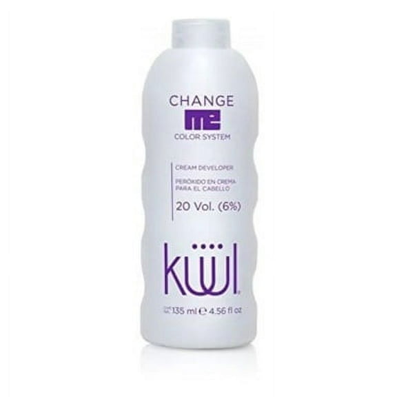 Kuul Change Me Color System Volume Cream Developer 20 ( 6% ) 4.56 Ounce - Peroxido en Crema para el Cabello
