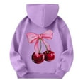 thumbnail image 5 of Ugoldhm Girls Hoodies Pullover Sweatshirts Fruit Bow Printed Shirts Fall Fashion Outerwear 3-13 Years, 5 of 5