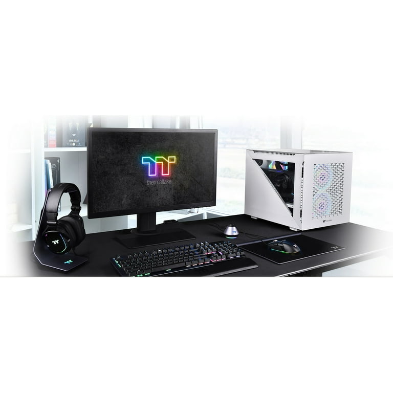 Thermaltake Divider 200 TG White Micro-ATX case w/preinstalled