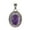 amethyst, variant on Real 925 Sterling Silver Pendant For Men Women, Natural Labradorite Cabochon Oval Grey Gemstone Amazing Handcrafted Pendant For Her Him