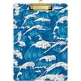 thumbnail image 1 of FMSHPON Storm Waves Clipboard Hardboard Wood Nursing Clip Board and Pull for Standard A4 Letter 13x9 inches, 1 of 7