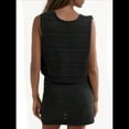 thumbnail image 3 of Conjunto de Dos Piezas de Traje de Baño de Crochet para Mujer, con Escote en V, Sin Mangas, con Lazo Frontal, Minifalda Playera, Color Negro, Talla XL, 3 of 10