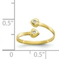 thumbnail image 2 of 10K Yellow Gold CZ Cubic Zirconia Toe Ring, 2 of 2
